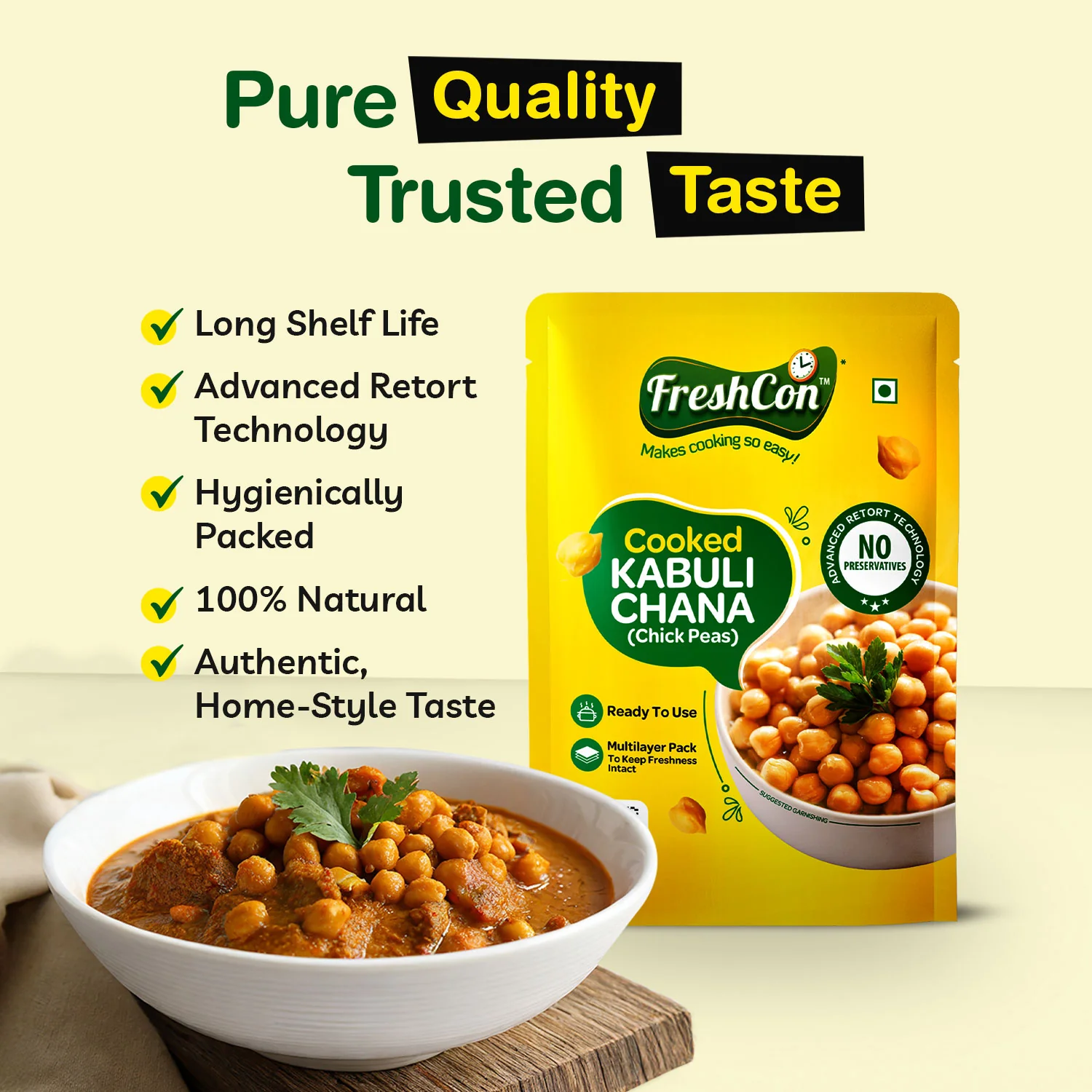Ready-to-use Cooked Kabuli Chana (Chick Peas) | No Preservatives - Image 4