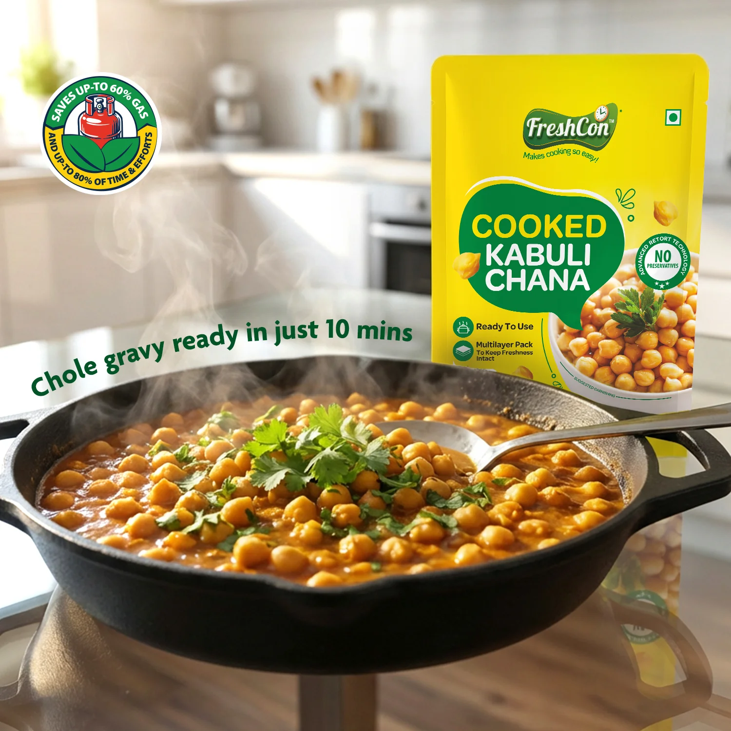 Ready-to-use Cooked Kabuli Chana (Chick Peas) | No Preservatives - Image 9