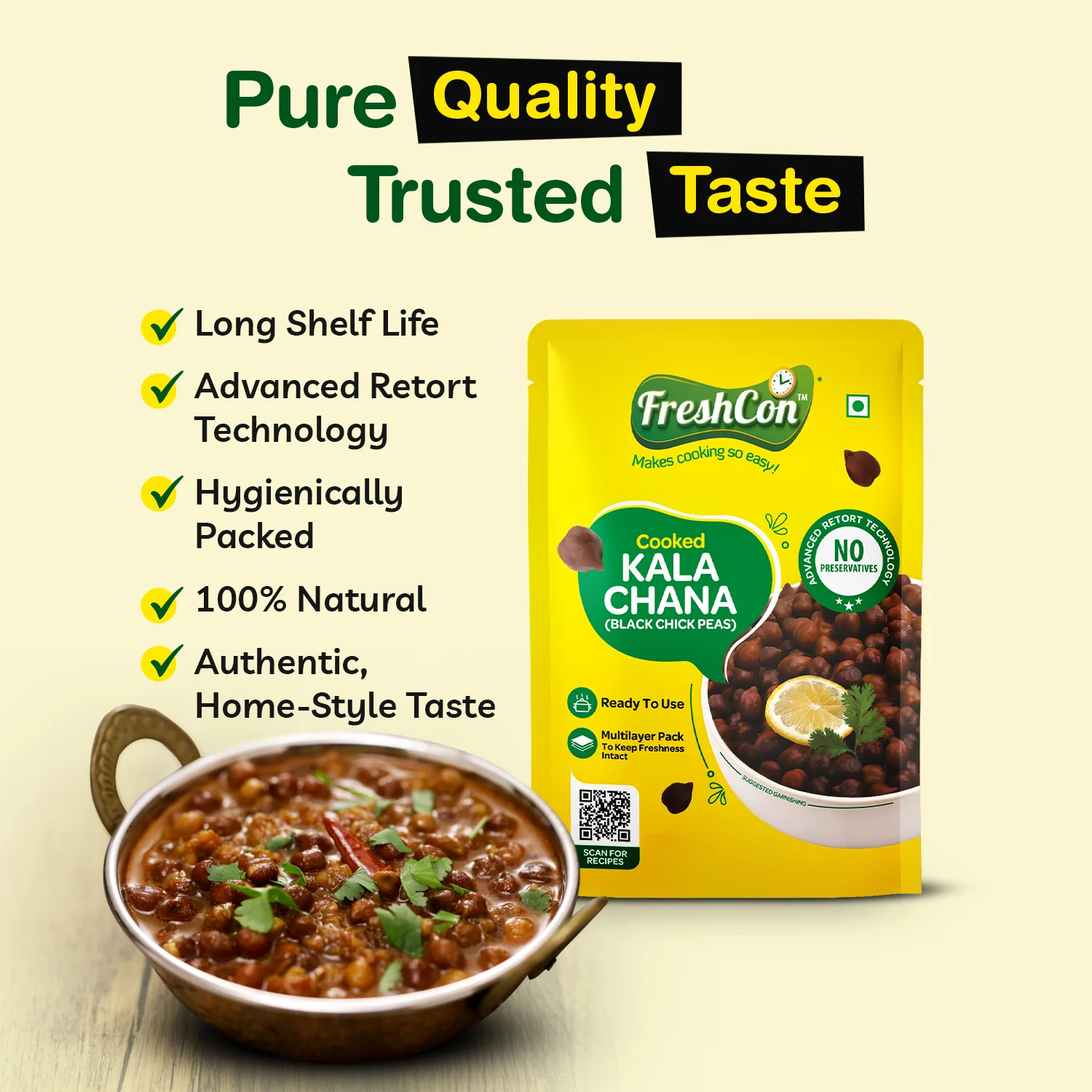 Ready-to-use Cooked Kala Chana (Black Chick Peas) | No Preservatives - Image 5