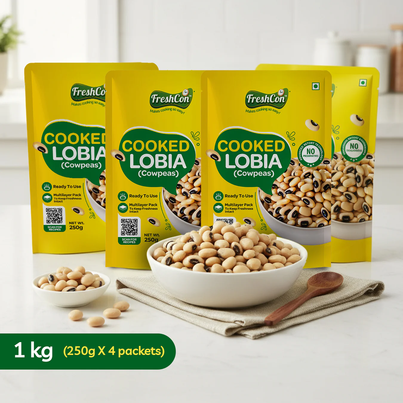 Ready-to-use Cooked Lobia (Cowpeas) | No Preservatives - Image 3