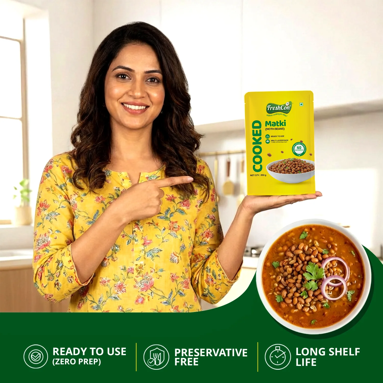 Ready-to-use Cooked Matki (Moth Beans) | No Preservatives - Image 8